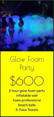 Glow Foam Party $600 2 hour glow foam party inflatable wall foam professional beach balls 5-Face Towels