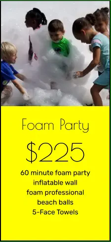 Foam Party $225 60 minute foam party inflatable wall foam professional beach balls 5-Face Towels