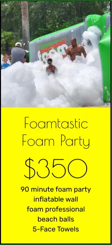 Foamtastic Foam Party $350 90 minute foam party inflatable wall foam professional beach balls 5-Face Towels